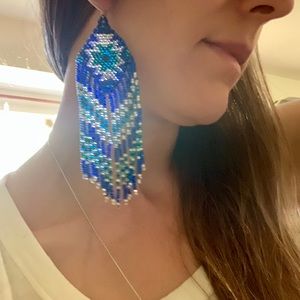 Hand Made Guatemalan Beaded Earrings